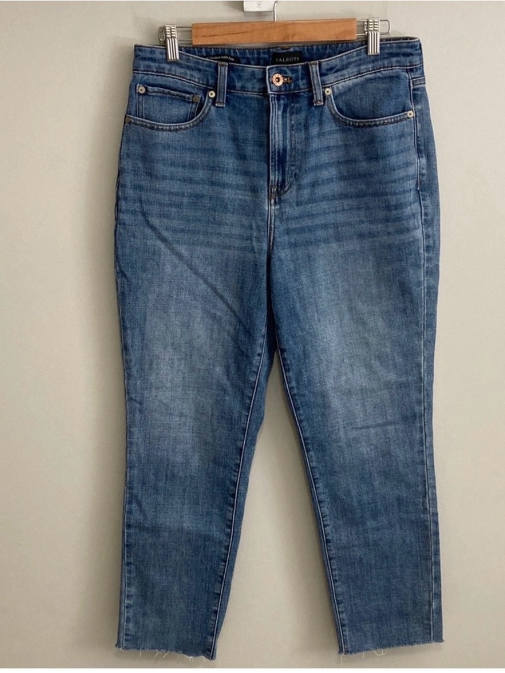 Talbots Women's Mid-Rise Modern Ankle Jeans in Medium Blue Wash, Women’s Size 8